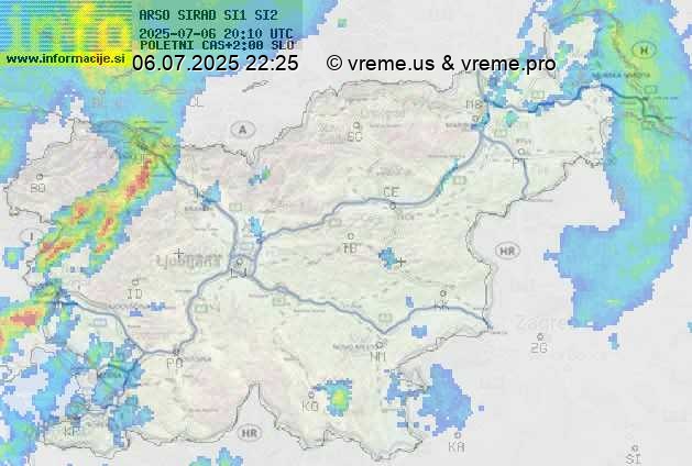 Radarska karta padavin