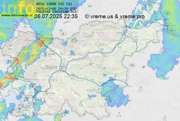 Radarska karta padavin