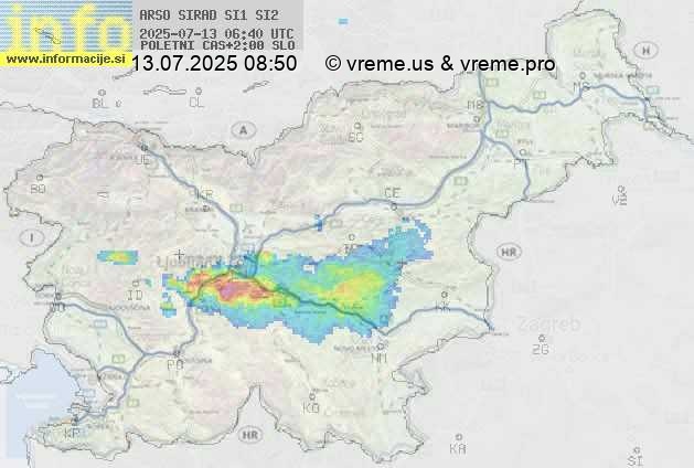 Radarska karta padavin