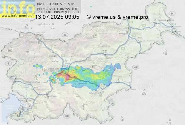 Radarska karta padavin