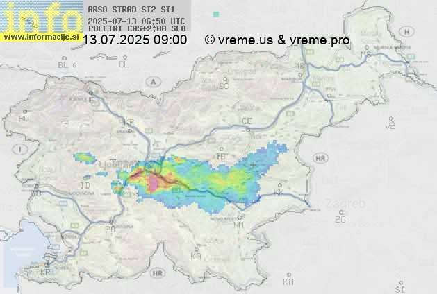 Radarska karta padavin