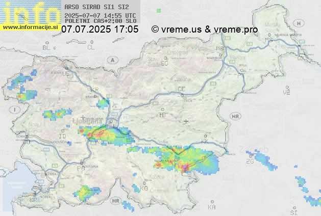 Radarska karta padavin