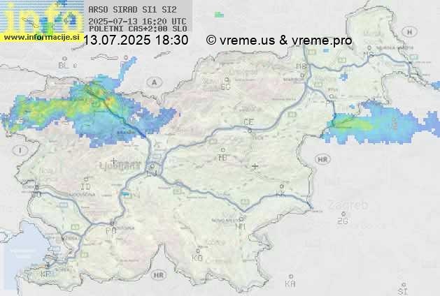Radarska karta padavin