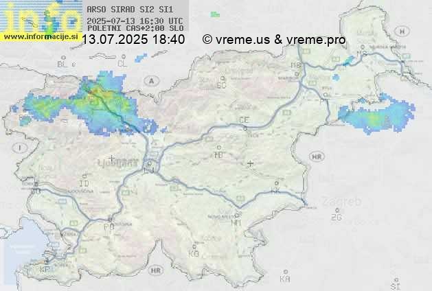 Radarska karta padavin
