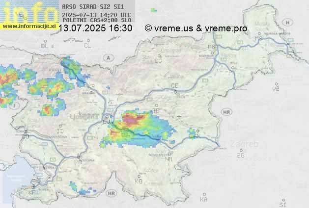 Radarska karta padavin
