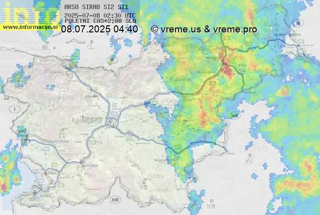 Radarska karta padavin