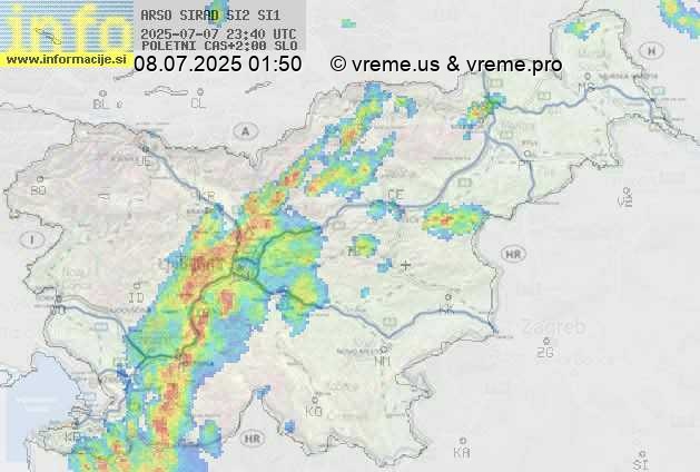 Radarska karta padavin
