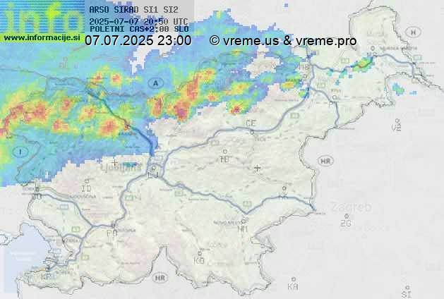 Radarska karta padavin
