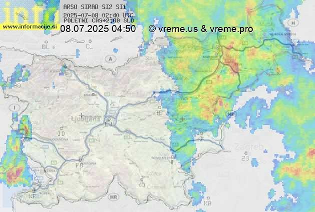 Radarska karta padavin