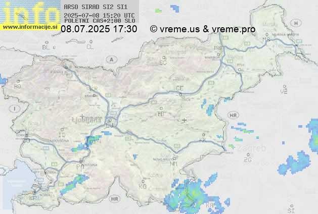 Radarska karta padavin