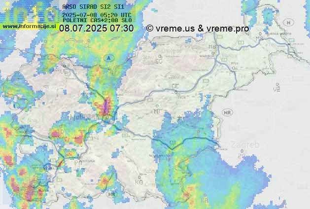 Radarska karta padavin