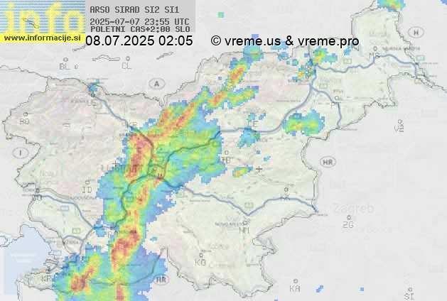 Radarska karta padavin