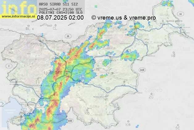 Radarska karta padavin