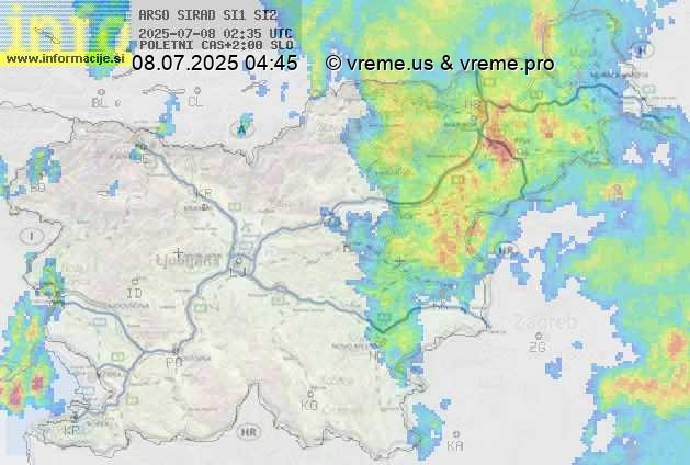 Radarska karta padavin