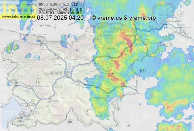 Radarska karta padavin