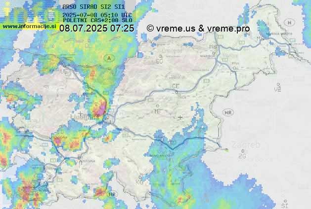 Radarska karta padavin