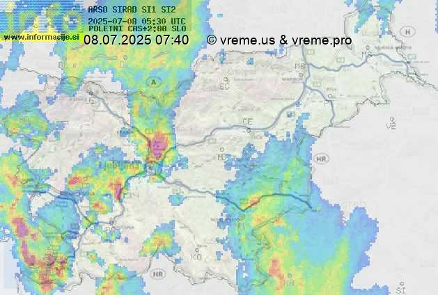 Radarska karta padavin