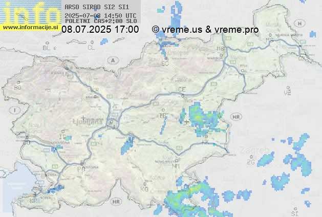 Radarska karta padavin