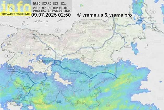 Radarska karta padavin