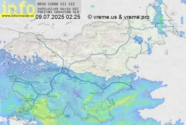 Radarska karta padavin