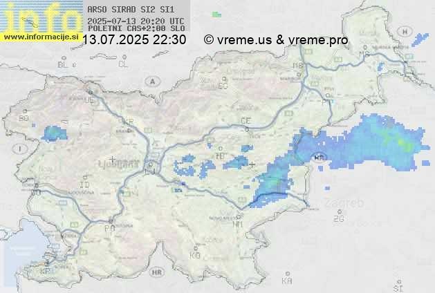 Radarska karta padavin
