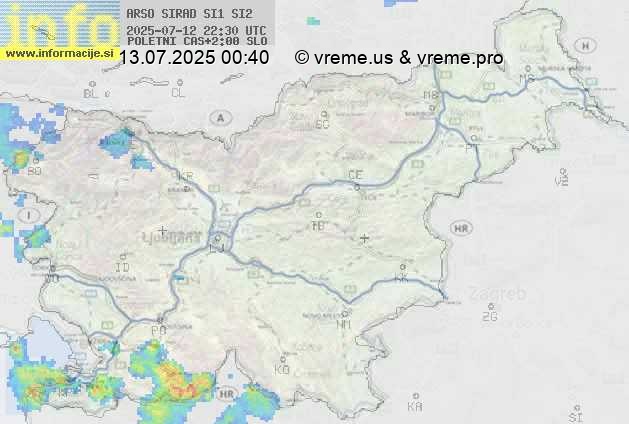 Radarska karta padavin