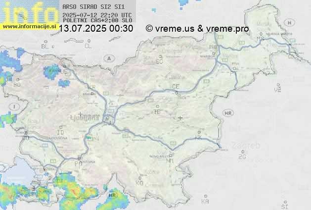 Radarska karta padavin