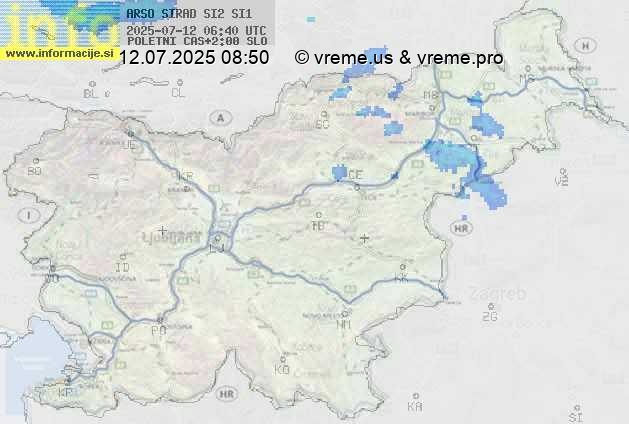 Radarska karta padavin