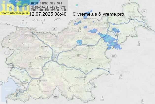 Radarska karta padavin