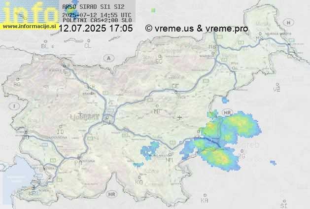 Radarska karta padavin