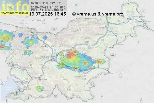 Radarska karta padavin
