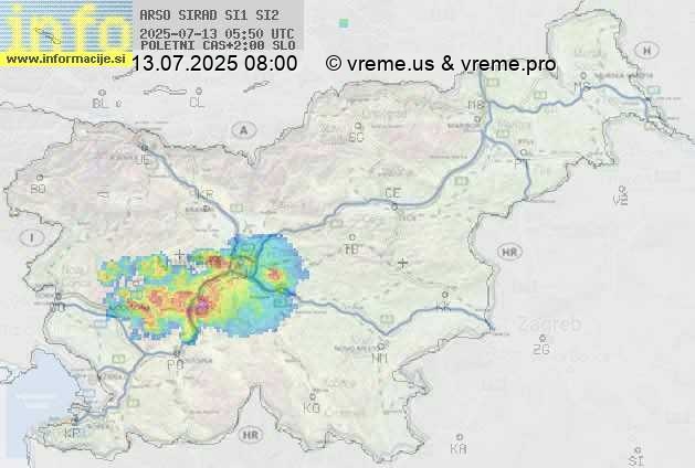 Radarska karta padavin