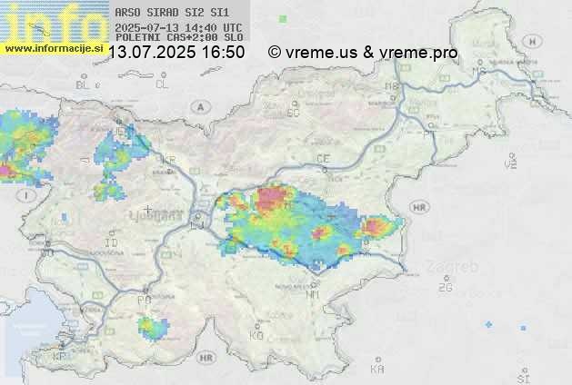Radarska karta padavin
