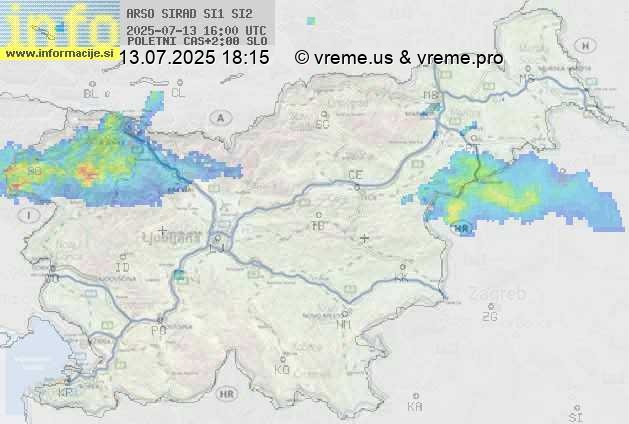 Radarska karta padavin