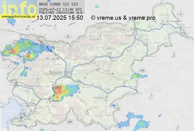 Radarska karta padavin