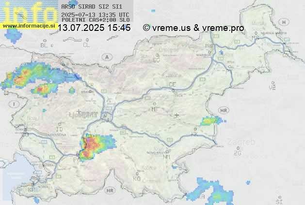Radarska karta padavin