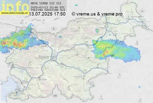 Radarska karta padavin