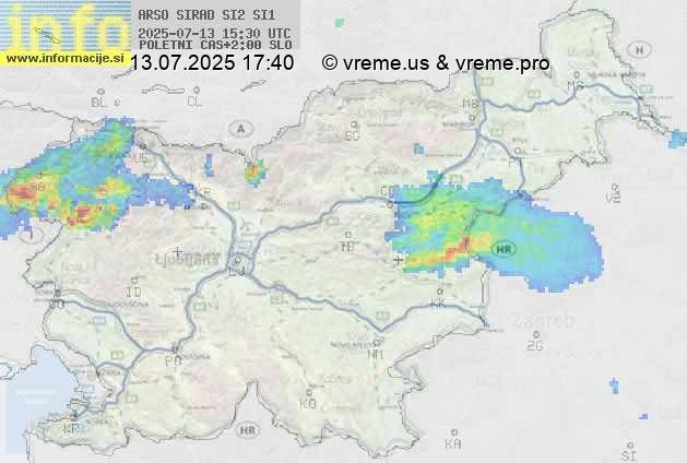 Radarska karta padavin