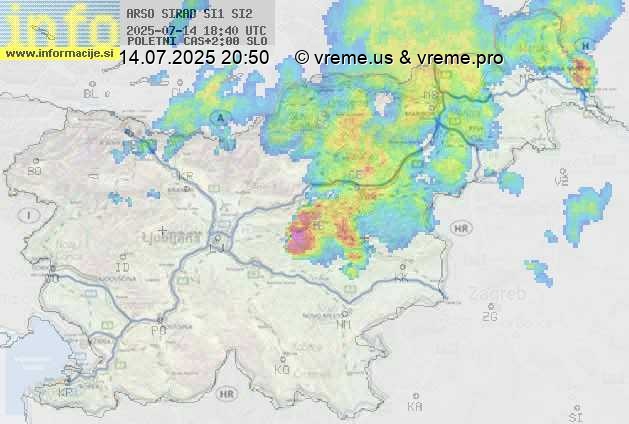 Radarska karta padavin
