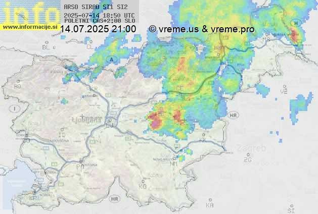 Radarska karta padavin