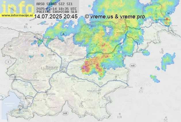 Radarska karta padavin