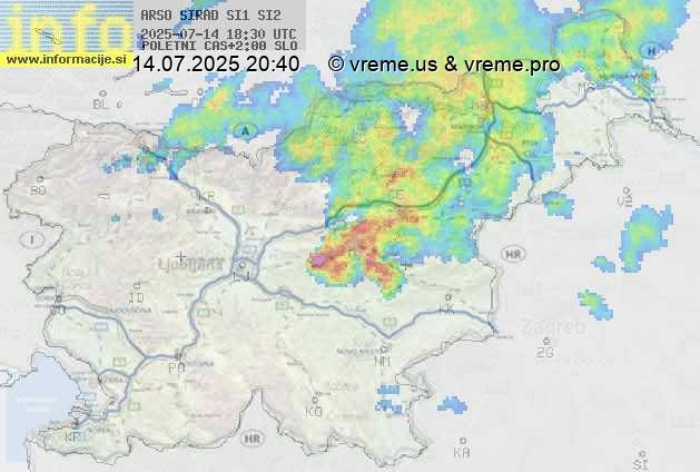 Radarska karta padavin