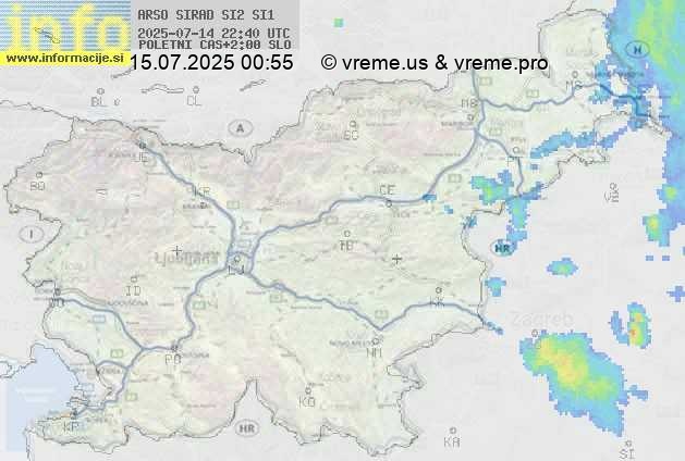 Radarska karta padavin