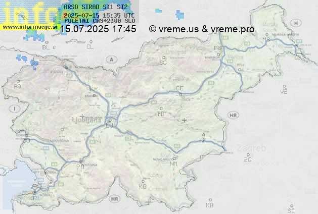 Radarska karta padavin