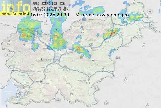Radarska karta padavin