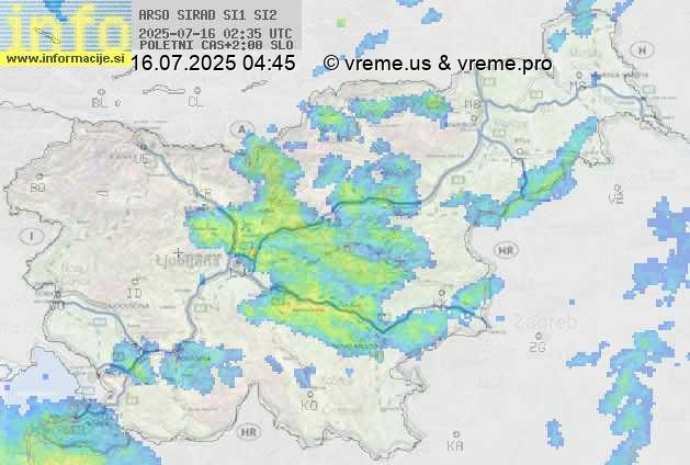 Radarska karta padavin