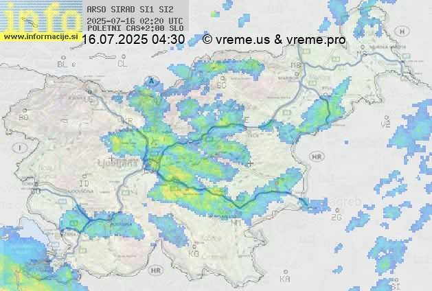 Radarska karta padavin