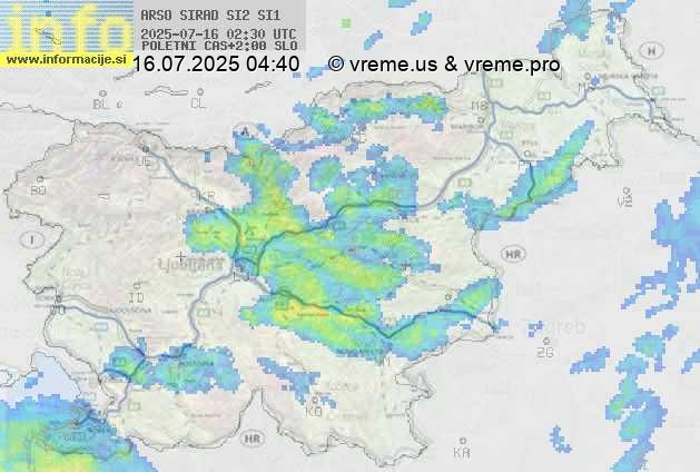 Radarska karta padavin