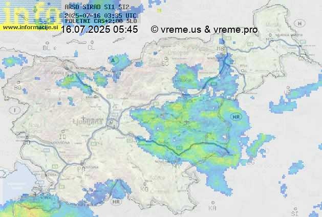 Radarska karta padavin