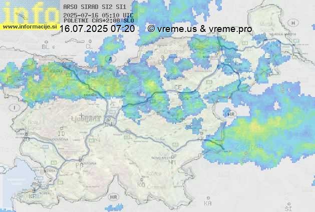 Radarska karta padavin